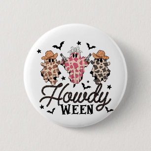 Macaron Rond 5 Cm Salut Fantôme Rodeo Halloween Occidental Salut Cow