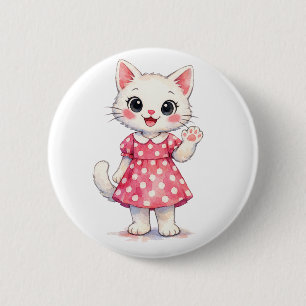 Macaron Rond 5 Cm Salut Kitty!