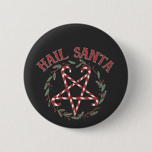 Macaron Rond 5 Cm Salut Satan Noël Krampus Xmas Devil Candy