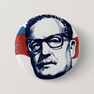 Macaron Rond 5 Cm Salvador Allende - Venceremos
