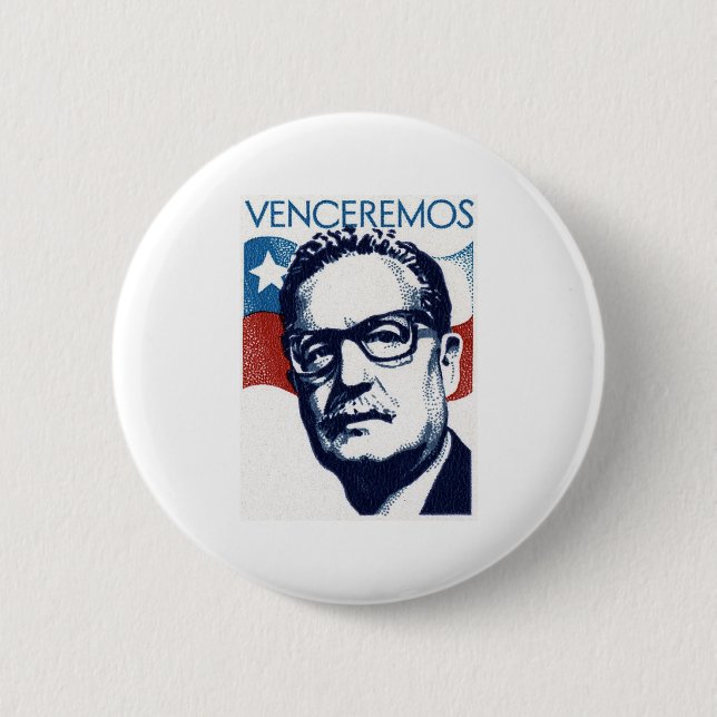 Macaron Rond 5 Cm Salvador Allende - Venceremos (Devant)