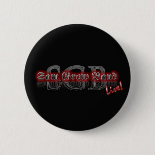 Macaron Rond 5 Cm Sam élèvent le bouton de bande avec le logo noir