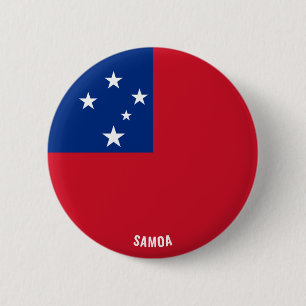 Macaron Rond 5 Cm Samoa Drapeau charmant patriotique