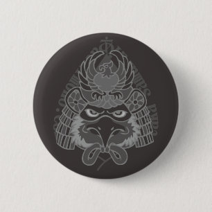 Macaron Rond 5 Cm samouraï faucon