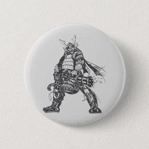Macaron Rond 5 Cm Samouraï Gunner