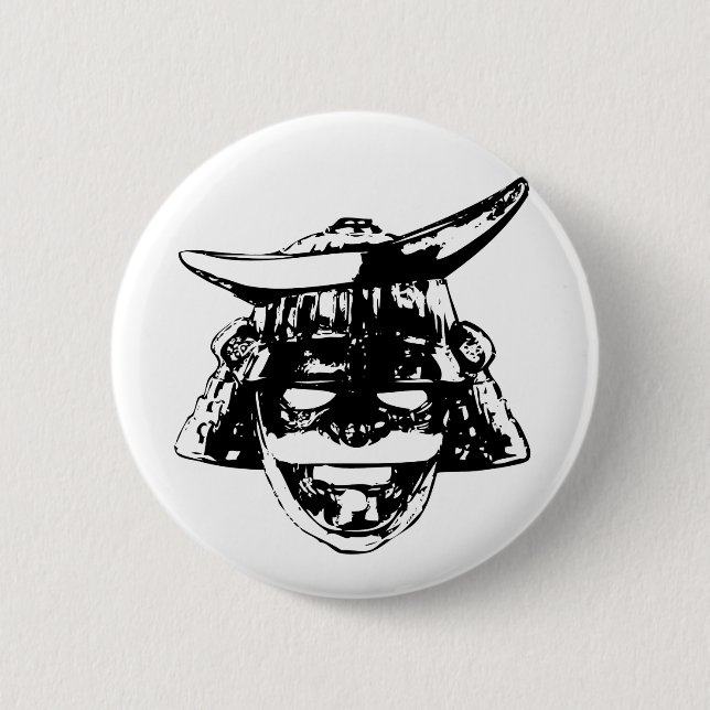 Macaron Rond 5 Cm Samurai (Devant)