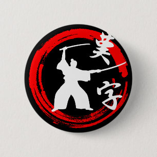 Macaron Rond 5 Cm Samurai