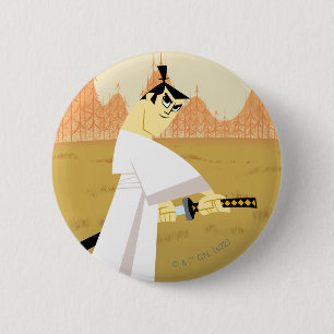 Macaron Rond 5 Cm Samurai Jack Dessiner l'épée