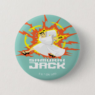 Macaron Rond 5 Cm Samurai Jack Energy Graphic