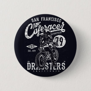 Macaron Rond 5 Cm San Francisco Cafe Racer Motor California