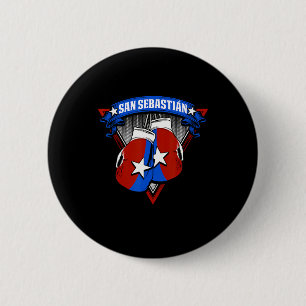 Macaron Rond 5 Cm San Sebastian Porto Rico Gants de boxe Puerto Ric