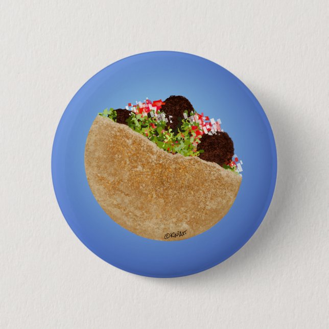 Macaron Rond 5 Cm Sandwich KiniArt Falafel (Devant)