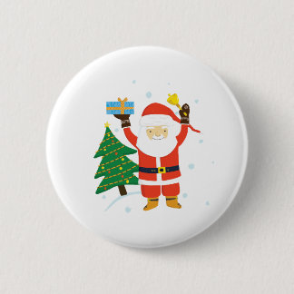 Macaron Rond 5 Cm Santa Claus