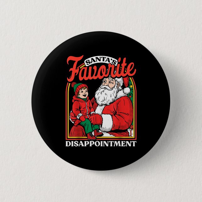 Macaron Rond 5 Cm Santas Favorite Disapintment Funny Sarcastic Chris (Devant)