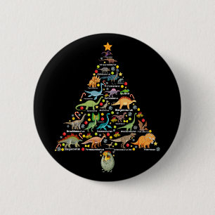 Macaron Rond 5 Cm Sapin de Noël Fanny Dinosaure Cadeaux de Noël Dino