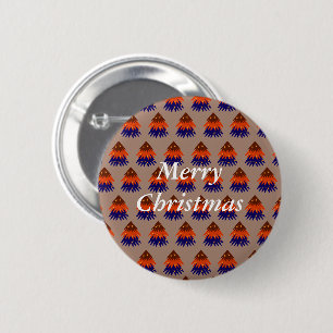 Macaron Rond 5 Cm Sapin de Noël multicolore - Bouton