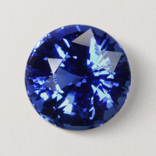Macaron Rond 5 Cm Sapphire Dark Blue Gemstone Septembre Birthstone