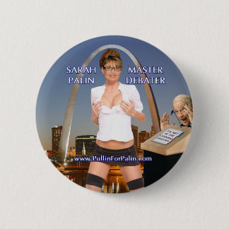 Macaron Rond 5 Cm Sarah Palin - bouton principal de débateur