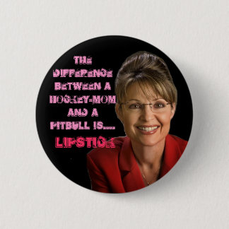 Macaron Rond 5 Cm Sarah Palin, le rouge à lèvres de VP