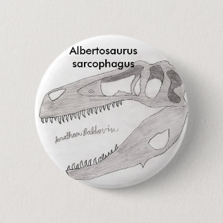 Macaron Rond 5 Cm Sarcophage d'Albertosaurus