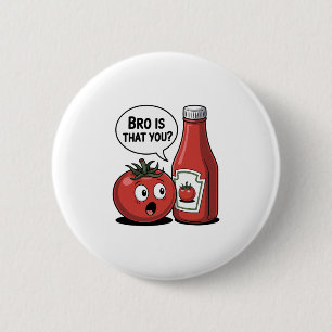 Macaron Rond 5 Cm Sauce tomate frangin c'est toi blague alimentaire
