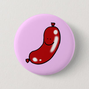 Macaron Rond 5 Cm Saucisse mignonne