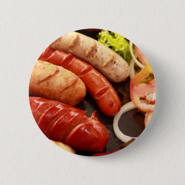 Macaron Rond 5 Cm Saucisses (Devant)