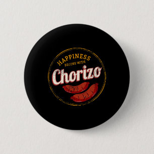 Macaron Rond 5 Cm Saucisson Chorizo Rétro BBQ Vintage Gourmet Byrbec