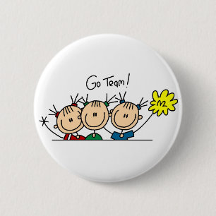 Macaron Rond 5 Cm Sautent le bouton de majorettes d'équipe