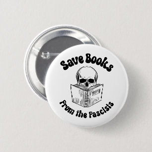 Macaron Rond 5 Cm Sauver les livres des fascistes