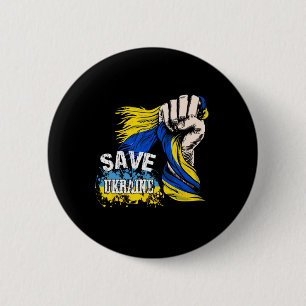 Macaron Rond 5 Cm Sauver l'Ukraine Nous sommes avec l'Ukraine Souten