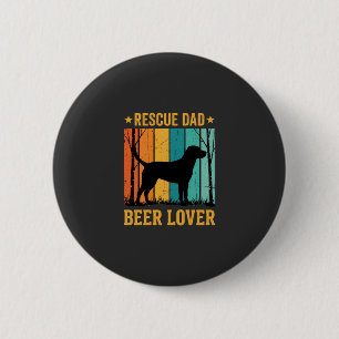 Macaron Rond 5 Cm Sauver Papa Amateur de Bière Chien Vintage