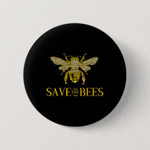 Macaron Rond 5 Cm Sauvez La Trousse Du Peigne Des Abeilles