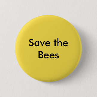 Macaron Rond 5 Cm Sauvez le bouton d'abeilles