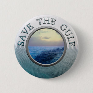 Macaron Rond 5 Cm Sauvez le bouton de Golfe