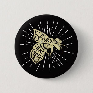 Macaron Rond 5 Cm Sauvez les abeilles