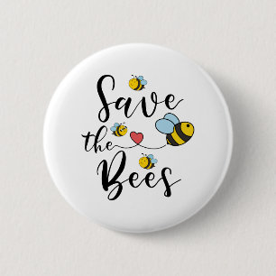 Macaron Rond 5 Cm Sauvez les abeilles mignonnes et les abeilles ador