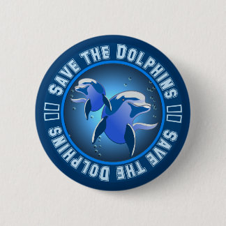 Macaron Rond 5 Cm Sauvez les dauphins