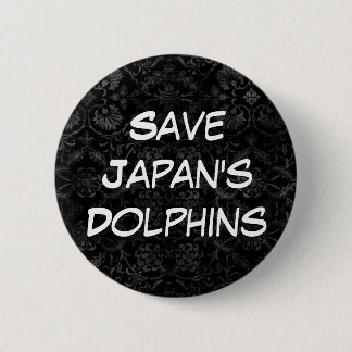 Macaron Rond 5 Cm Sauvez les dauphins du Japon