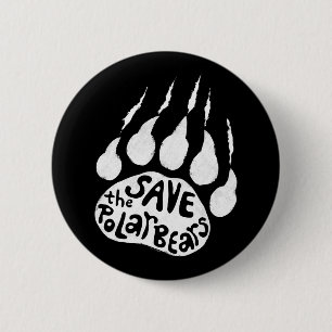 Macaron Rond 5 Cm Sauvez Les Ours Polaires