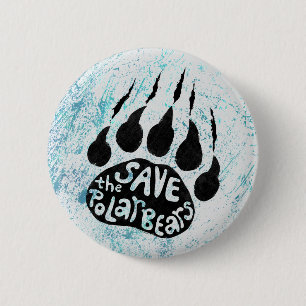 Macaron Rond 5 Cm Sauvez Les Ours Polaires