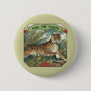 Macaron Rond 5 Cm Sauvez les tigres