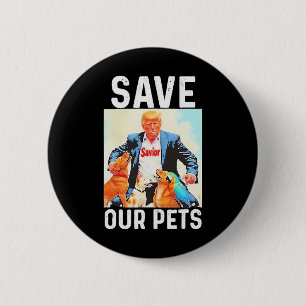 Macaron Rond 5 Cm Sauvez Nos Animaux Trump Drôle 