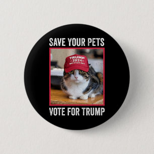 Macaron Rond 5 Cm Sauvez Vos Animaux Votez Trump Élection Américaine