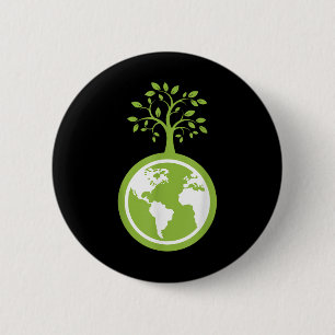 Macaron Rond 5 Cm Save the Planet - Save the Earth De l'environnemen