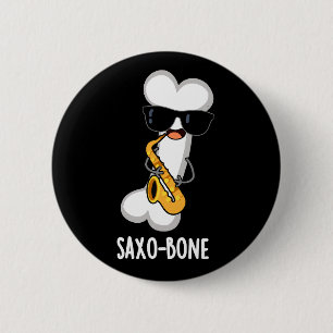 Macaron Rond 5 Cm Saxo os Funny Bone Funny Musique Pun Dark BG