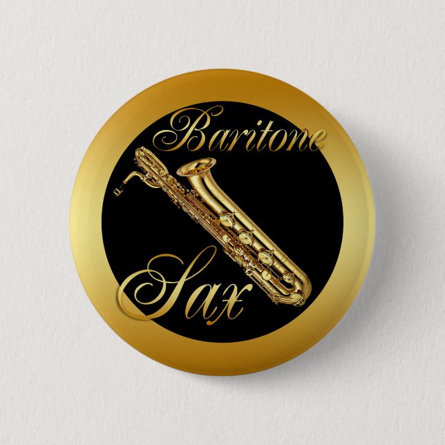 MACARON ROND 5 CM SAXOPHONE DE BARYTON (Devant)