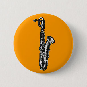 Macaron Rond 5 Cm Saxophone de baryton