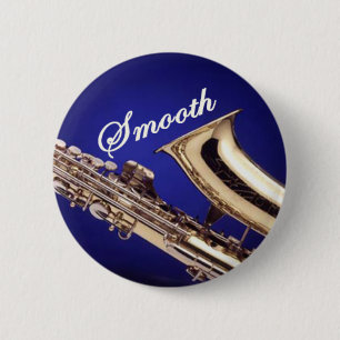 Macaron Rond 5 Cm Saxophone lisse