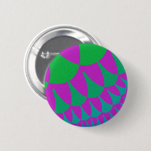 Macaron Rond 5 Cm Scales de dragon vert